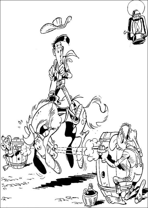 Plansa de colorat cu Lucky Luke 56 52